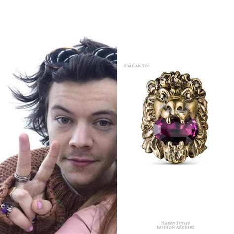 gucci lion ring men|harry styles gucci lion ring.